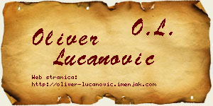 Oliver Lučanović vizit kartica
